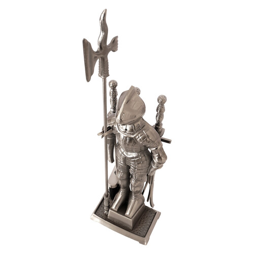 Набор каминный D50011АS Рыцарь (4 предмета, 79см, серебро), на подставке-2