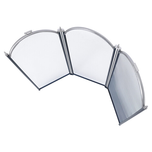 Экран каминный C03011АSК (3 секции, 60х95см, черный/серебро)-3