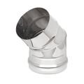 Колено нерж. (AISI 304/0,5мм) 45* 2-х секц. (120)-1