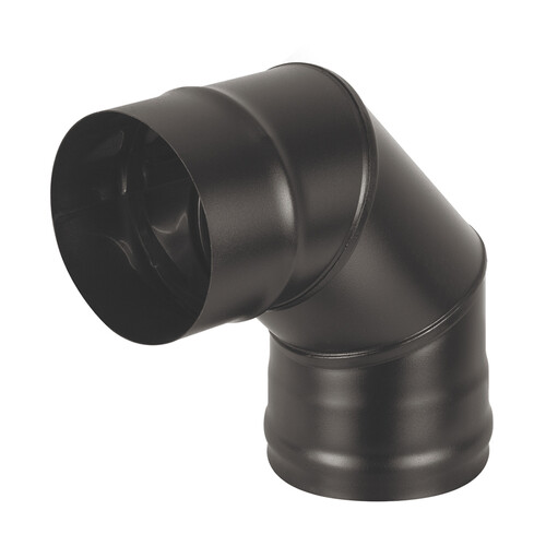 Колено BLACK (AISI 430/0,8мм) 90* 3-х секц. (115)-1