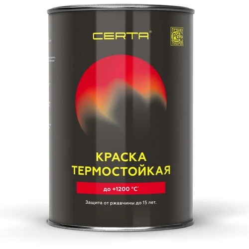 Краска термостойкая (до 700°С; 0,08 кг) ПАТИНА Золото, CERTA-1