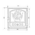 Дверка ВЕЗУВИЙ каминная 281 (Антрацит)-3