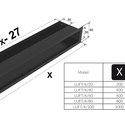 Люфт Белый LUFT/6/40/B (60x400мм)-4