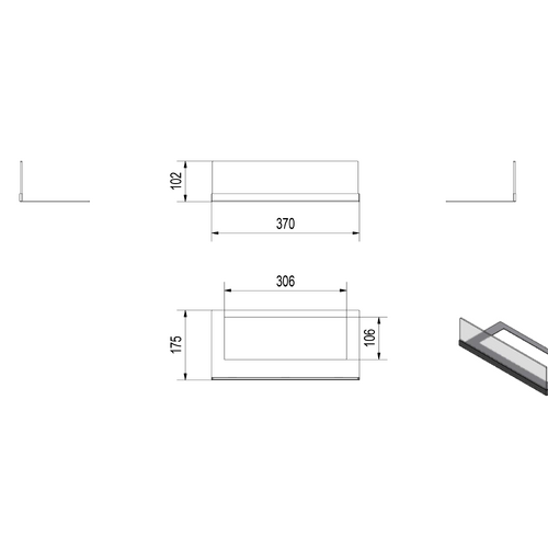 Остекление для биокамина QUAT/SZYBA-2