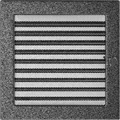 Вентиляционная решетка Черная/Серебро с задвижкой (22*22) 22CSX-1