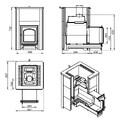 Печь ВЕЗУВИЙ Легенда 22 (270) талькохлорит 400*235*20 мм-6
