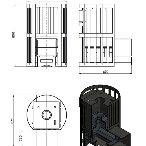 Печь ВЕЗУВИЙ Ураган Стандарт 12 (ДТ-3)-4