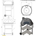 Садовая чугунная печь LEGENDA GARDEN (с чугунным основанием) на подставке-3