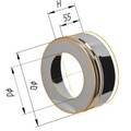 Заглушка Феррум с отверстием нержавеющая (430/0,5мм) ф115/200-1