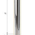 Дымоход Феррум нержавеющий (430/0,5 мм) ф130 L=1,0м-1