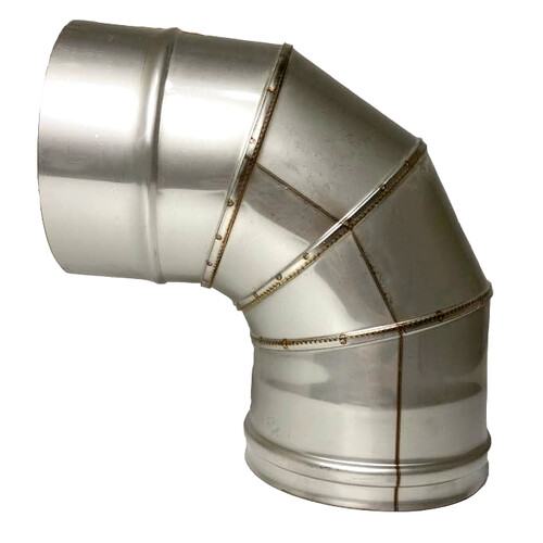 Колено Craft угол 90° нержавеющее (310/0,8мм) ф115-1