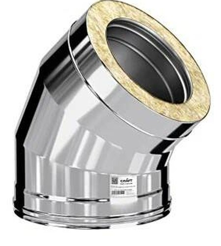 Колено Craft угол 135°, нержавеющее (316/0,8мм), ф120-2