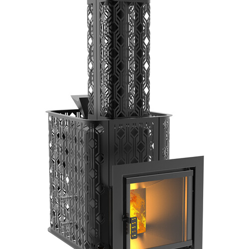 Печь для бани Black Stove Verona 26 чугунная закр. каменка-10