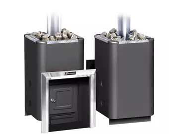 Печь для бани газовая Ермак Уралочка 12 Carbon, антрацит, без ГГУ