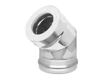 Сэндвич-колено (AISI 430 1,0мм/0,5мм, KERALUX) 45* (200х300)