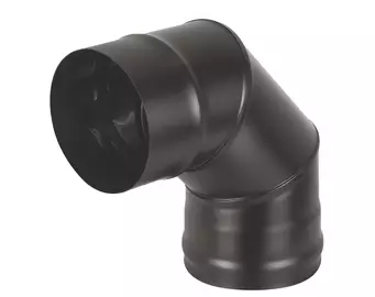 Колено BLACK (AISI 430 1,0мм) 90* 3-х секц. (115)