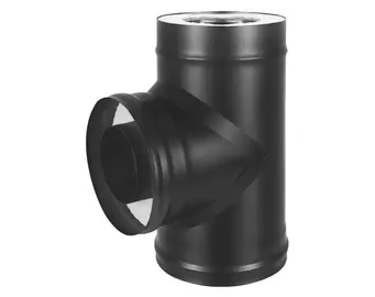 Сэндвич-тройник BLACK (AISI 430 1,0мм/0,5мм, KERALUX) (115х200)