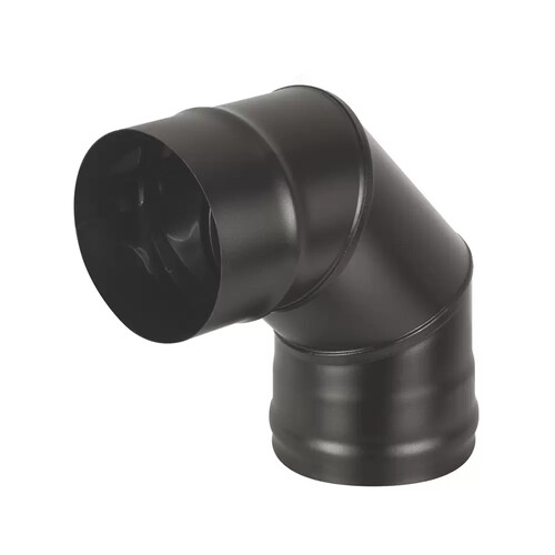 Колено BLACK (AISI 430 1,0мм) 90* 3-х секц. (200)-1