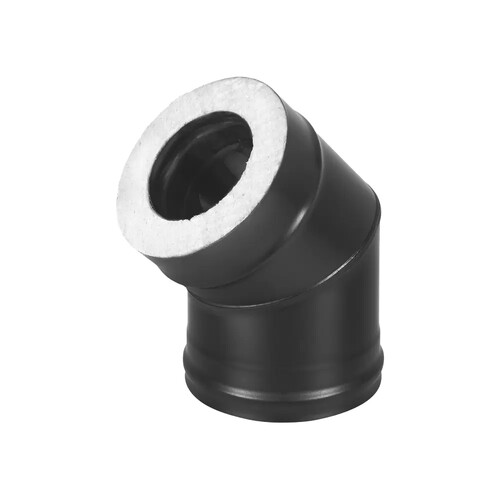 Сэндвич-колено BLACK (AISI 430 1,0мм/0,5мм, KERALUX) 45* 2 секции (120х200)-1