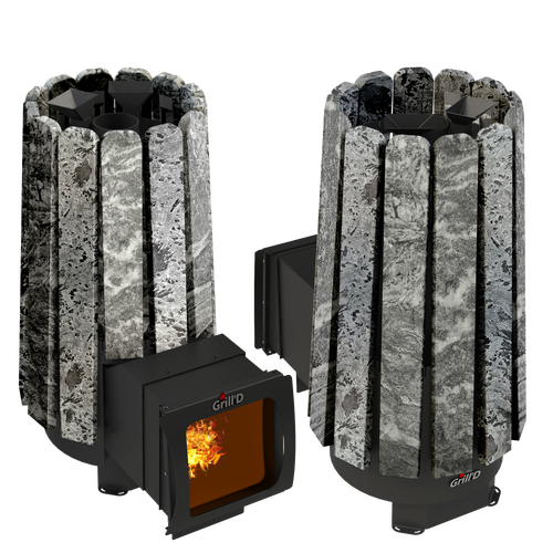 Печь для бани Grill'D Cometa 180 Vega long window stone Max (Серпентинит)-1