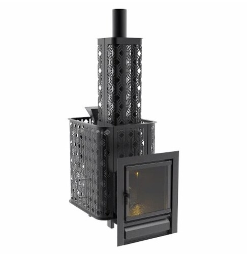 Печь для бани Black Stove Verona 18 чугунная закр.каменка Газ-4