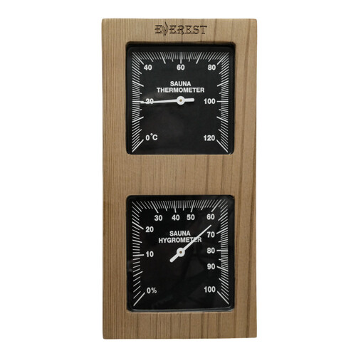 Термогигрометр EVEREST вертикаль, кедр (TG-01 black)-2