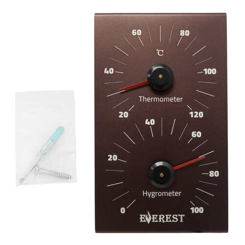 Термогигрометр EVEREST, алюминий DARK BROWN (TG-30)-4