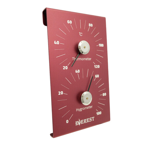Термогигрометр EVEREST, алюминий RED (TG-26)-2