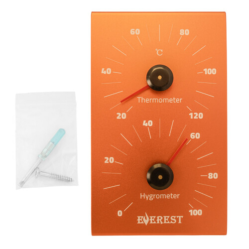 Термогигрометр EVEREST, алюминий ORANGE (TG-27)-4
