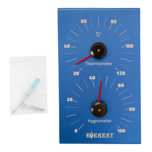 Термогигрометр EVEREST, алюминий BLUE (TG-29)-4