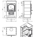 Печь-Камин ВЕЗУВИЙ ПК-01 (205) талькохлорит 12 кВт (200 м3) Ø 150 мм-2