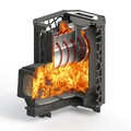 Печь для бани Сталь-Мастер HARD 30L Саванна Панорама 2025 со стеклом закрытая каменка дровяная-5