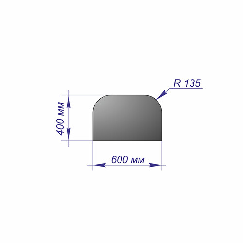 Лист предтопочный 400*600*1 R135 антрацит-2