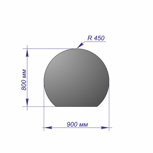 Лист напольный 900*800*1,5 R450 антрацит-2