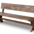 Скамья №10 140х55х45 см массив сосны старение, палисандр, ИРБ-1
