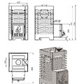 Печь для бани ASTON 16 с баком на трубе 50л Ø115 (AISI 439)-3