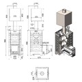 Печь для бани ASTON 20 стекло с баком на трубе 50л Ø115 (AISI 439)-4