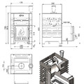 Печь для бани ASTON 12 INOX с баком на трубе 50л Ø115 (AISI 439)-5