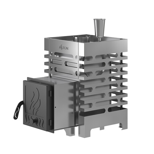 Печь для бани ASTON 12 INOX с баком на трубе 50л Ø115 (AISI 439)-1