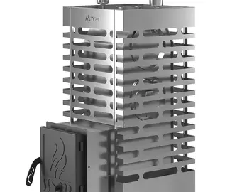 Печь для бани ASTON 20 INOX с баком на трубе 50л Ø115 (AISI 439)