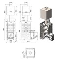 Печь для бани ASTON 20 INOX с баком на трубе 50л Ø115 (AISI 439)-6