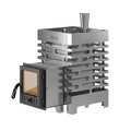 Печь для бани ASTON 12 INOX стекло с баком на трубе 50л Ø115 (AISI 439)-1