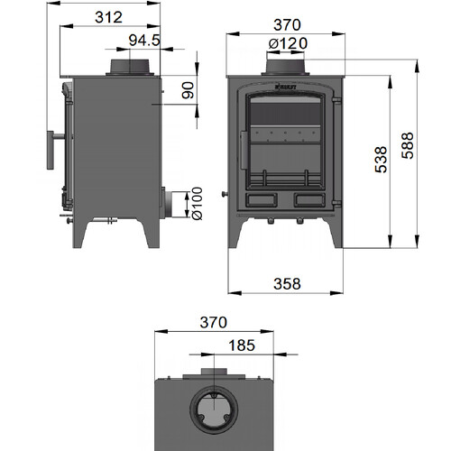 Печь-камин EVEREST K6 Б/У-5
