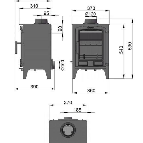 Печь-камин EVEREST K6 Б/У-6
