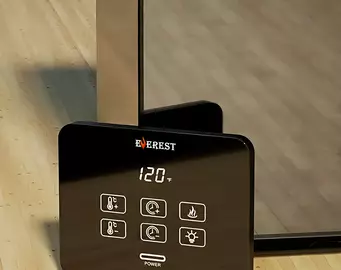 Электрокаменка EVEREST Черный Кристалл с парогенератором 9кВт (Black Crystal Steam S90)
