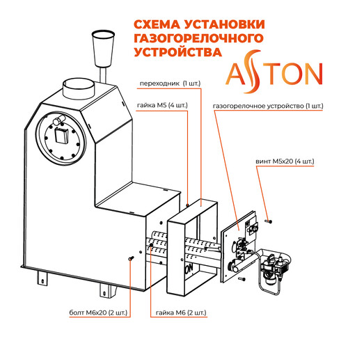 Комплект  Устройство газогорелочное САБК - 9-20Т.1-3
